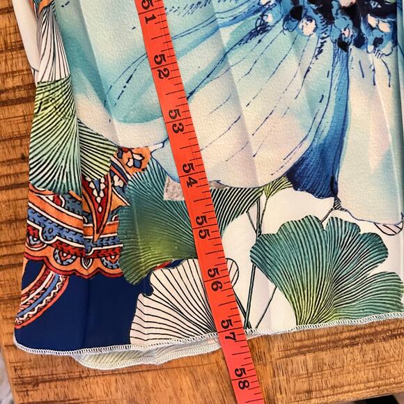 NWT Marciano Lucky Charm Jumpsuit Size 2 Pleated Wide Leg Floral Lace Up - Picture 15 of 15